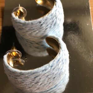 Elegant Gold and Blue Earrings